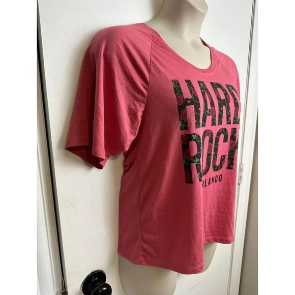 Hard Rock Cafe orlando Pink cheetah Shirt Size Large #0414 - Picture 2 of 7